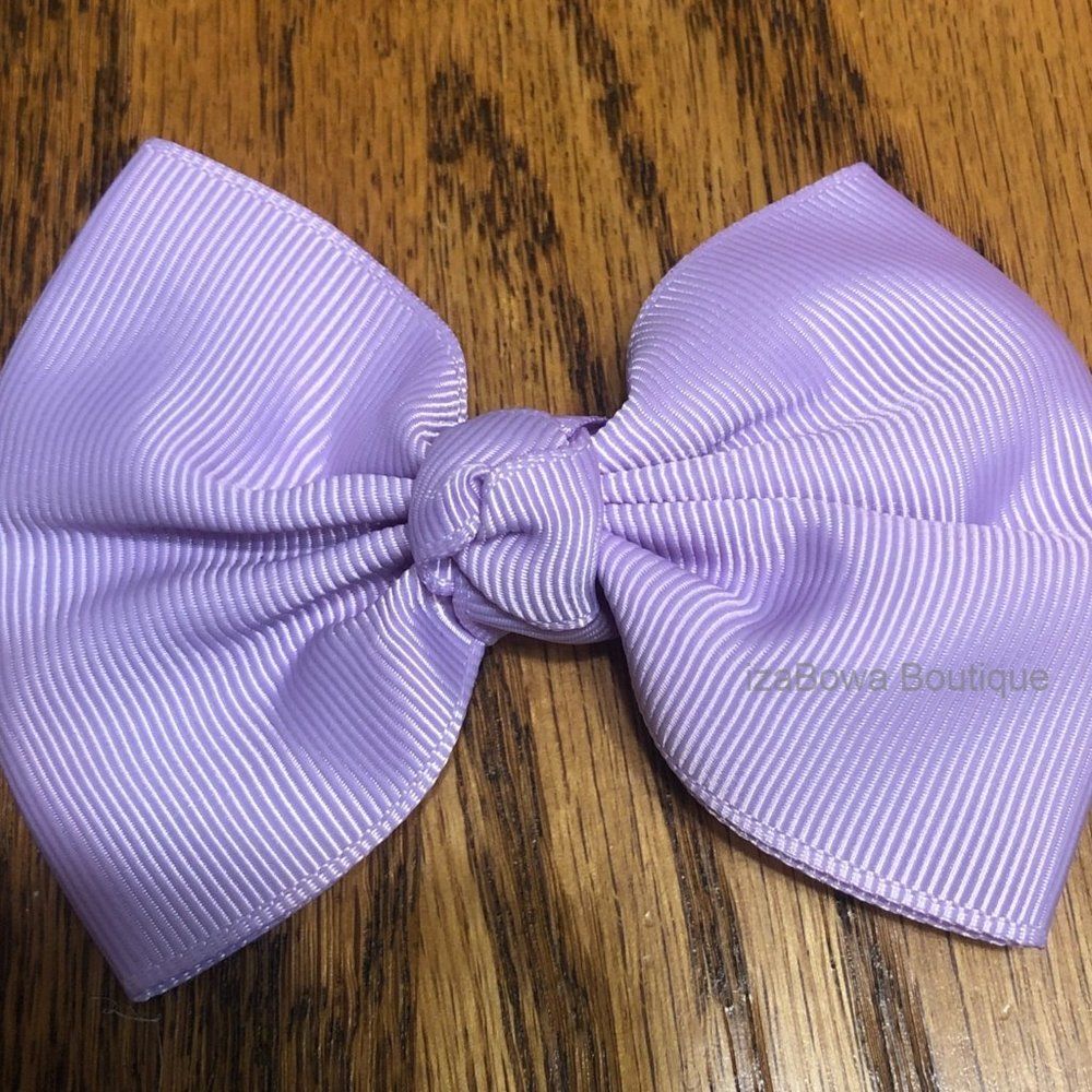 Orchid 4" Bow tie Bow  (2)  4B2067   Handmade NWT Boutique